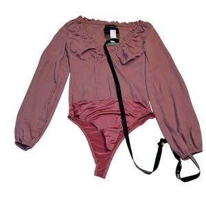 NWT‎ pretty little thing rose milk maid frill cup bodysuit size 2